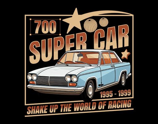 卡通汽车图案复古汽车图案卡通英文字母图案