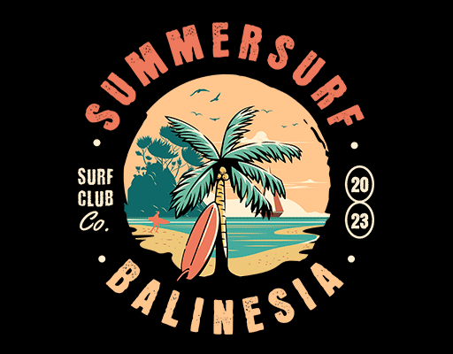 卡通椰子树图案手绘椰子树破碎英文字母