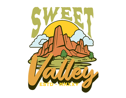 卡通山峰图案手绘山峰印花素材立体英文字母图案