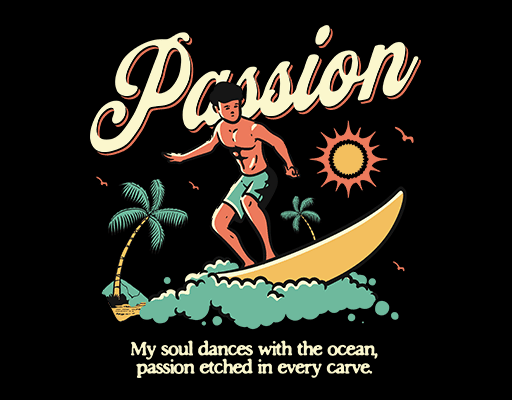 冲浪人物图案卡通英文字母图案