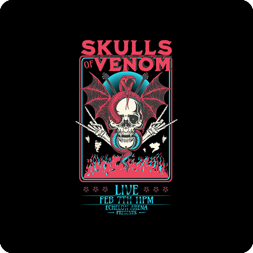 卡通骷髅头图案手绘骷髅火焰图案