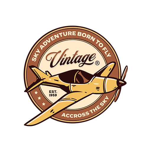 卡通飞机图案手绘飞机徽章图案