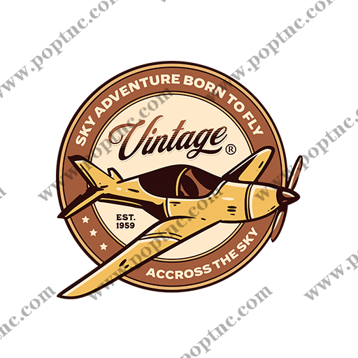 卡通飞机图案手绘飞机徽章图案