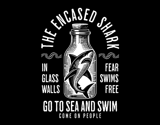 卡通鲨鱼图案卡通英文字母图案手绘鲨鱼玻璃瓶子