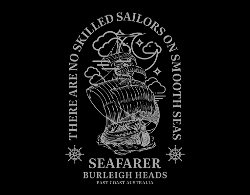 卡通帆船图案变形英文字母图案手绘帆船印花素材