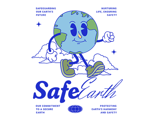 卡通地球图案手绘地球印花素材卡通地球手写英文字母图案