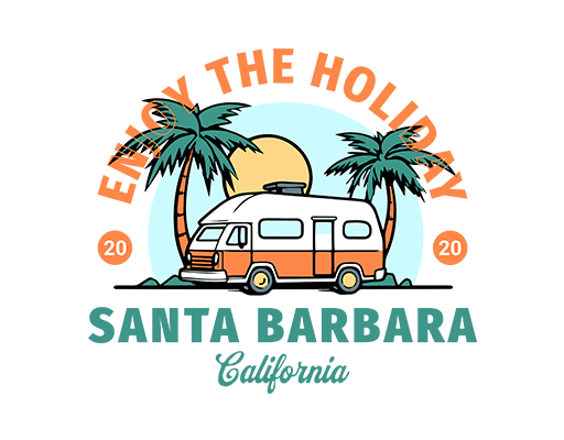 卡通汽车图案手绘汽车椰子树图案复古汽车图案