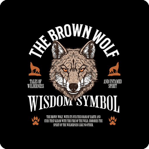 卡通动物头像卡通狼头图案手绘狼头像