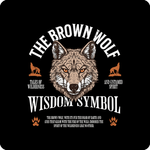 卡通动物头像卡通狼头图案手绘狼头像