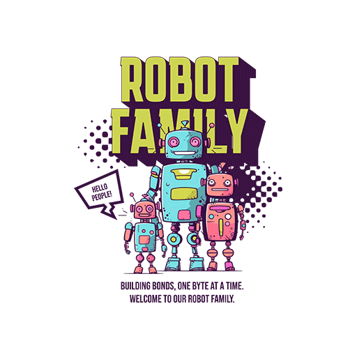 卡通机器人图案手绘机器人立体英文字母图案