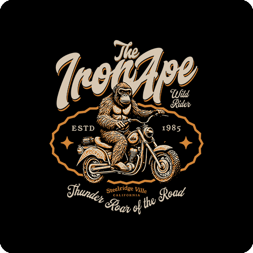 卡通大猩猩图案骑车的猴子图案手写英文字母图案