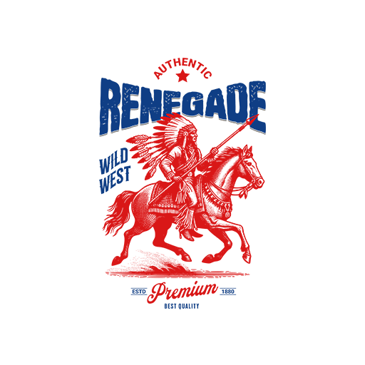 卡通动物图案骑马人物图案复古人物图案