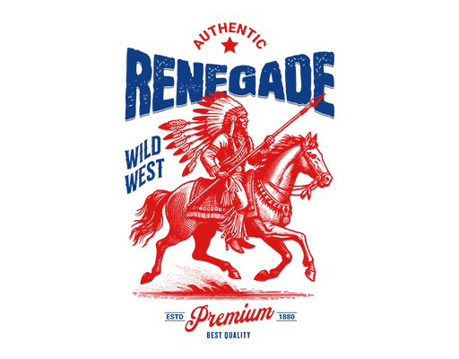 卡通动物图案骑马人物图案复古人物图案