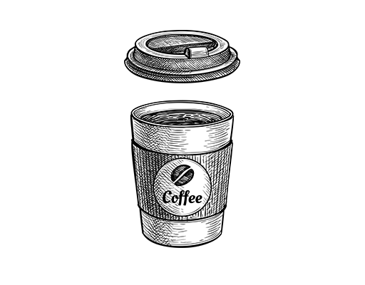 卡通杯子图案咖啡杯图案手绘杯子