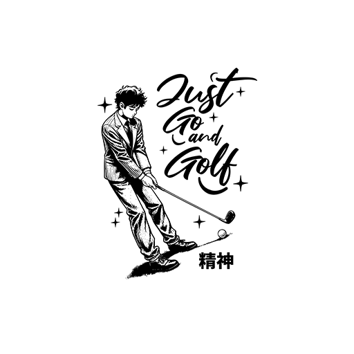 打高尔夫的男孩卡通男孩手写英文字母图案