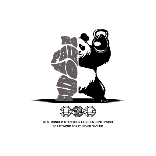 卡通熊猫图案手绘熊猫印花素材