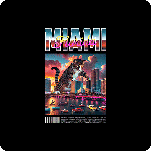 卡通猫咪图案动画片猫照片图案城市建筑图案