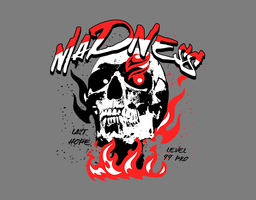 卡通骷髅头图案立体英文字母图案