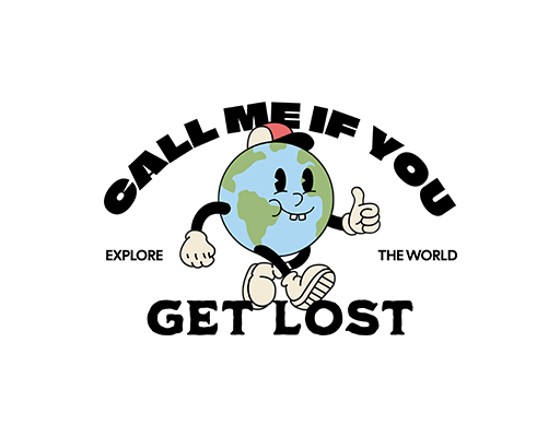 卡通地球图案变形英文字母图案男装印花素材