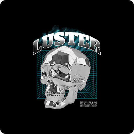 水晶骷髅头图案变形英文字母图案卡通骷髅头图案