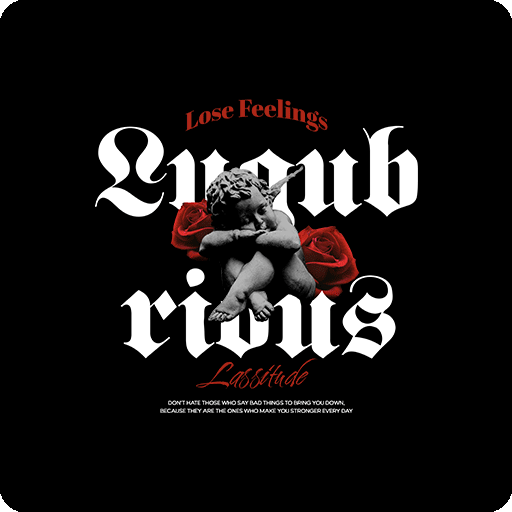 卡通天使图案手绘卡通男孩玫瑰花男孩