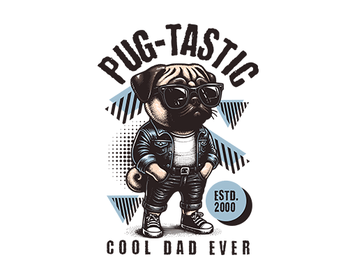 卡通小狗头像戴墨镜的狗头像男装印花素材