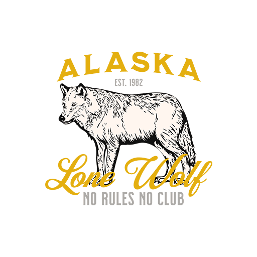 卡通动物图案卡通狼图案手绘狼印花素材