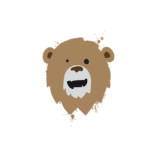 卡通小熊头像可爱卡通动物头像涂鸦熊印花