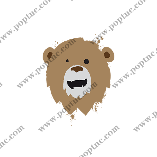 卡通小熊头像可爱卡通动物头像涂鸦熊印花