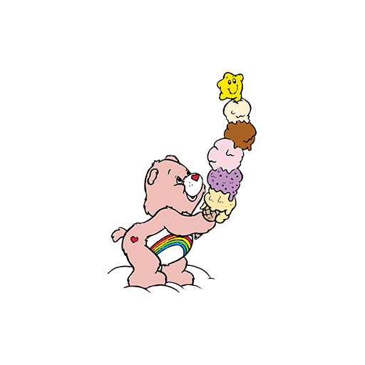 维尼熊图案彩虹熊图案可爱卡通熊印花