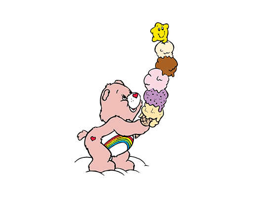 维尼熊图案彩虹熊图案可爱卡通熊印花