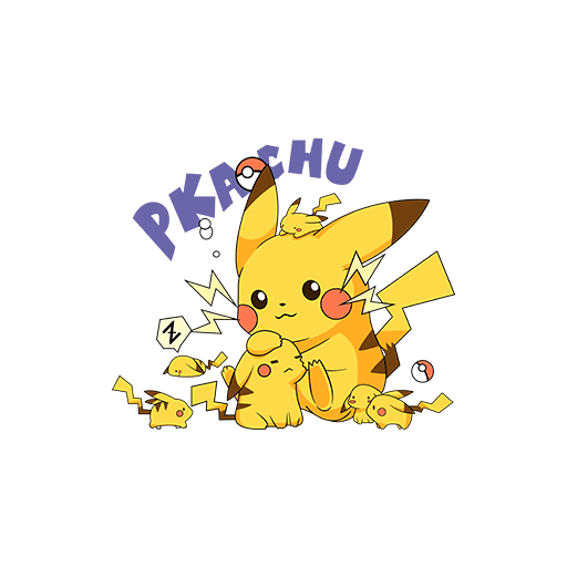 皮卡丘图案手绘卡通动画片图案可爱动画片印花素材PKACHU