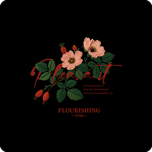 仿绣花玫瑰图案卡通英文字母图案刺绣花朵