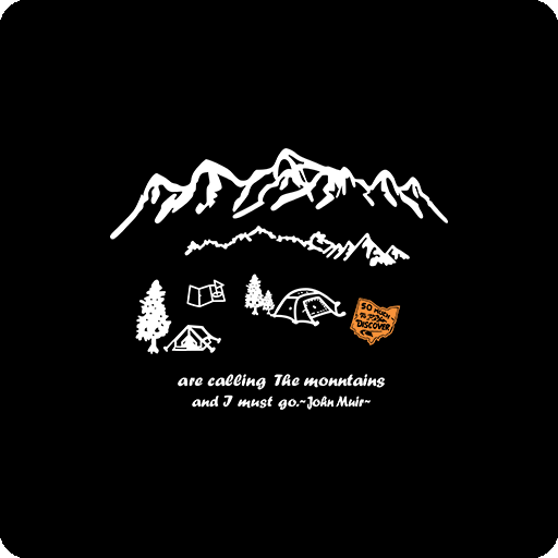卡通山峰图案徽章图案涂鸦山峰户外印花素材