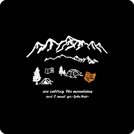 卡通山峰图案徽章图案涂鸦山峰户外印花素材