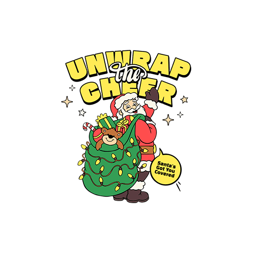 圣诞老人图案变形英文字母图案卡通人物图案男装印花素材