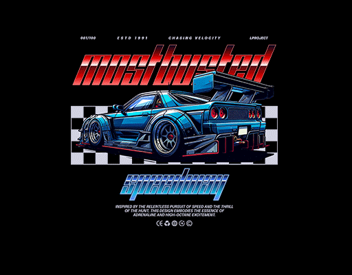 卡通汽车图案赛车图案男装印花素材彩色英文字母图案