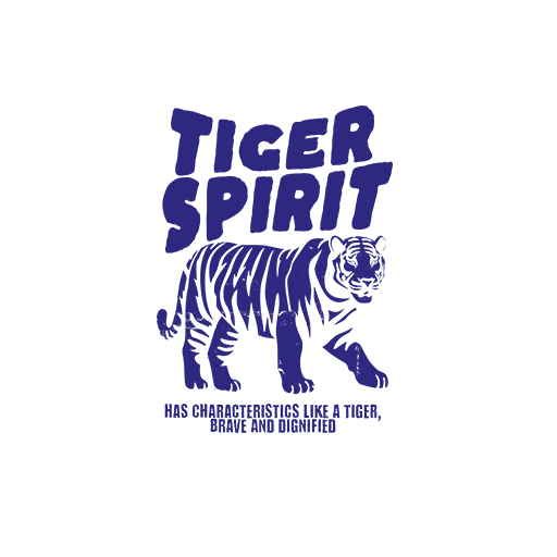 卡通老虎图案手绘老虎印花素材卡通动物剪影老虎剪影