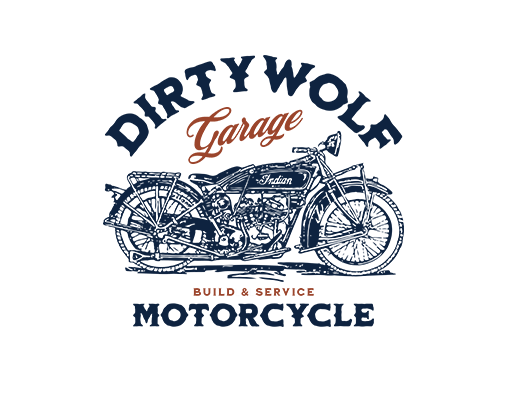 卡通摩托车图案复古摩托印花素材男装印花素材