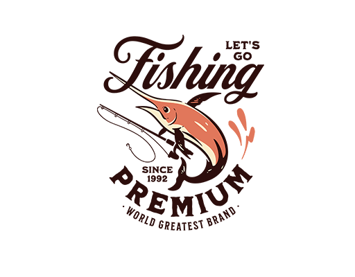 卡通鱼图案钓鱼图案手绘金枪鱼图案