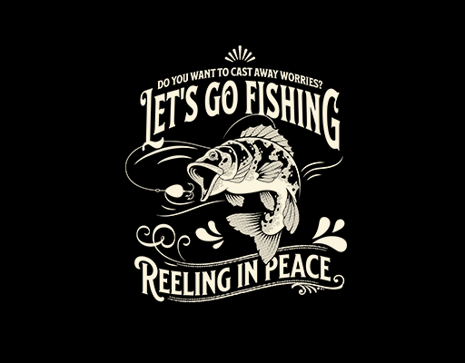 钓鱼图案卡通动物图案变形英文字母图案鲤鱼图案