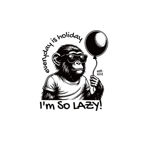 卡通猴子头像戴墨镜的大猩猩头像拿气球的大猩猩