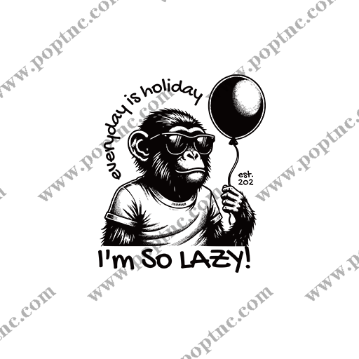 卡通猴子头像戴墨镜的大猩猩头像拿气球的大猩猩