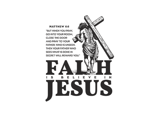 十字架人物图案卡通英文字母图案背十字架的人物男装印花素材