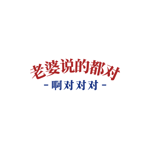 情侣装图案老婆说的都对中文字图案