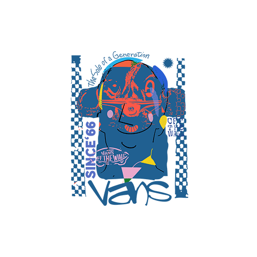 品牌印花素材万斯VANS印花图案涂鸦卡通棋盘格图案