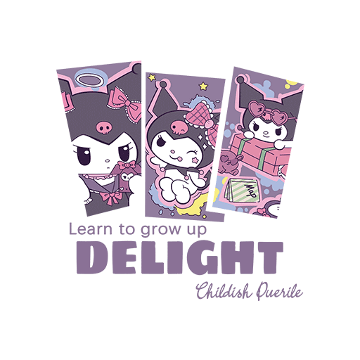 潮牌ins库洛米新款图案服装印花动画片图案