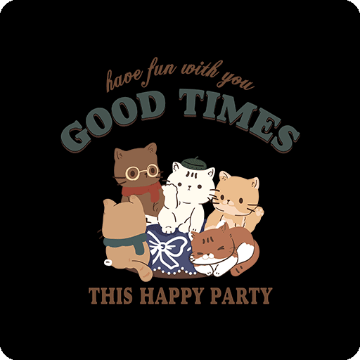 卡通猫咪图案手绘猫咪卡通英文字母戴眼镜的猫