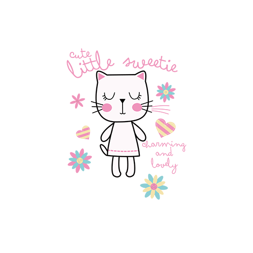 卡通猫咪头像手绘猫咪手写英文字母图案