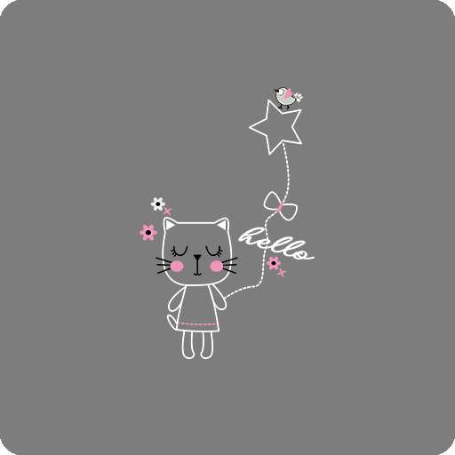 卡通猫咪图案手绘猫咪可爱卡通动物